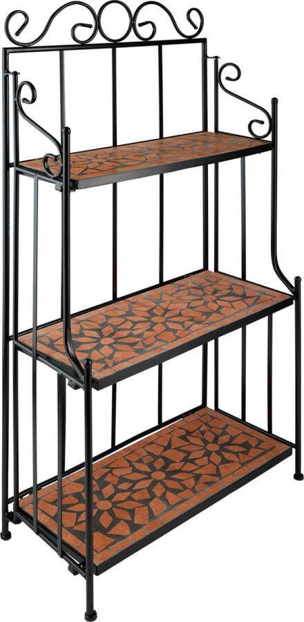Tectake Metalen rek 3 leggers terracotta 402770