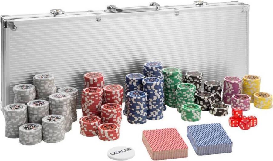 Tectake pokerset 500 delig inclusief koffer en kaartspel 402559