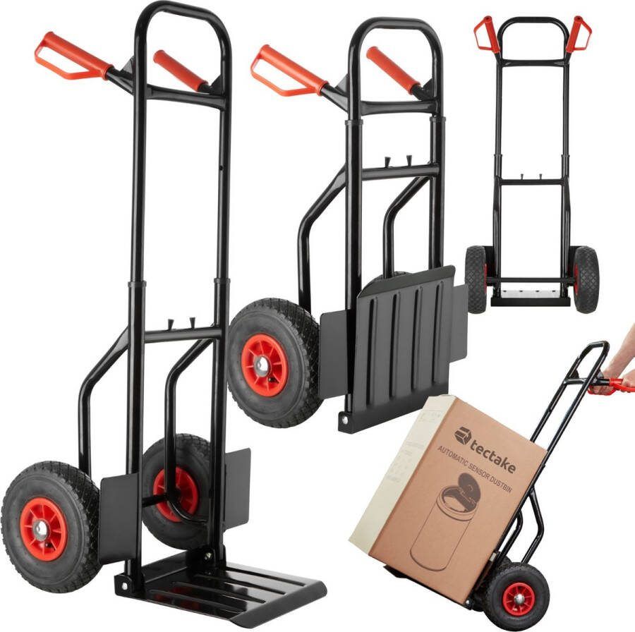 Tectake Steekwagen tot 100kg transportwagen robuust met uittrekbaar frame