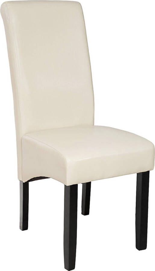 Tectake Eetkamerstoel stoel ergonomisch crème 400556