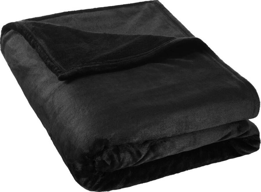 Tectake Super zachte deken zwart 220 x 240cm 400947