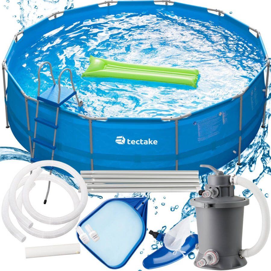 Tectake Swimming pool zwembad Merina 450x122 cm met veel accessoires 403825