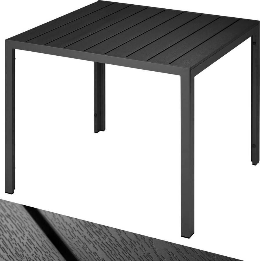 Tectake Tuintafel Maren Vierkant zwart 402954