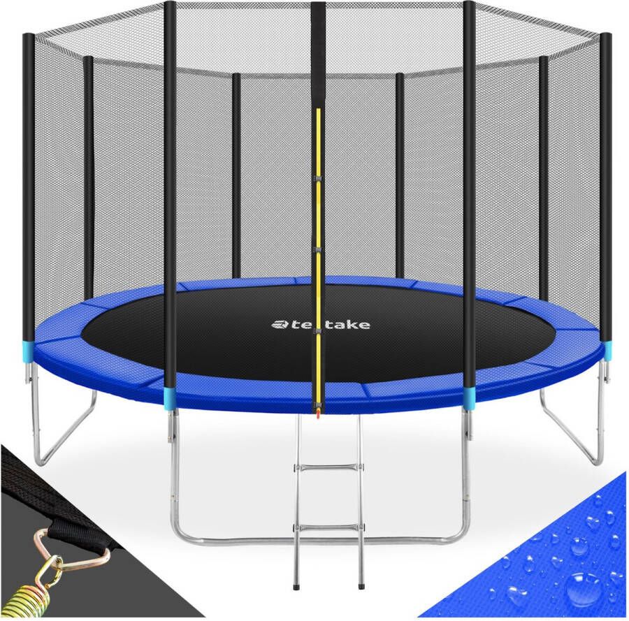 Tectake TÜV-geteste tuintrampoline- 366 cm kindertrampoline met veiligheidsnet als buitenspeelgoed sporttrampoline of buitenspeelgoed