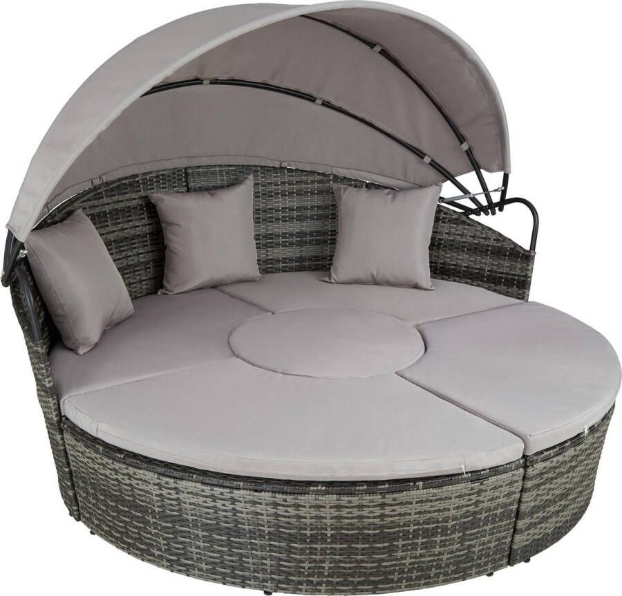 Tectake wicker zonne-eiland Santorini grijs 403281