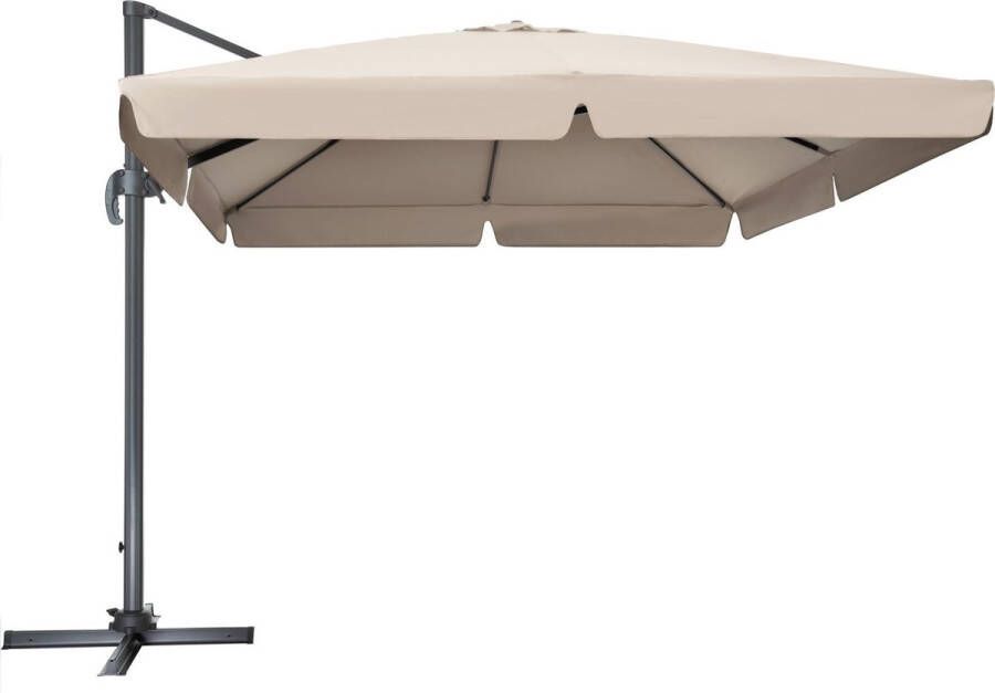 Tectake zonwering Cinzia-XL parasol- beige 402992