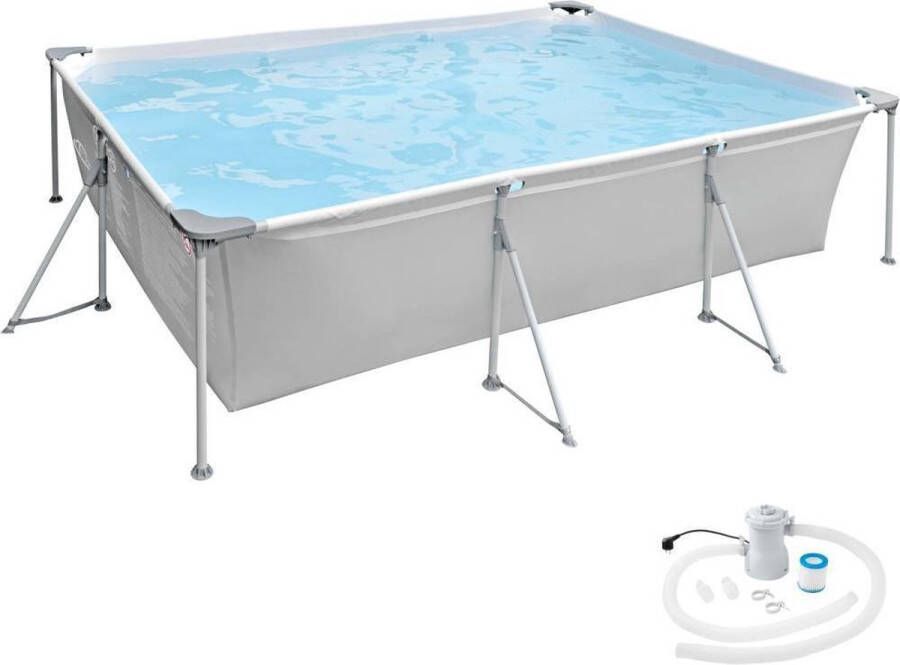 Tectake Swimming pool rechthoekig 300 x 207 x 70 cm