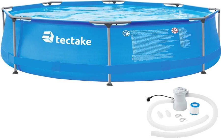 Tectake Swimming pool rond met filterpomp Ø 300 x 76 cm