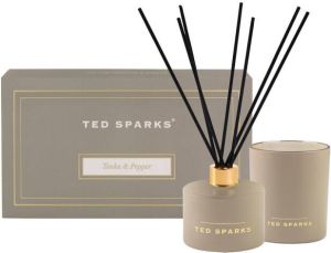 Ted Sparks Geurkaars & Geurstokjes Diffuser Gift Set Tonka &
