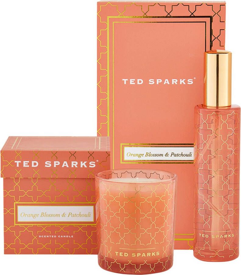 Ted Sparks Geurkaars Demi & Roomspray Orange Blossom &  Patchouli