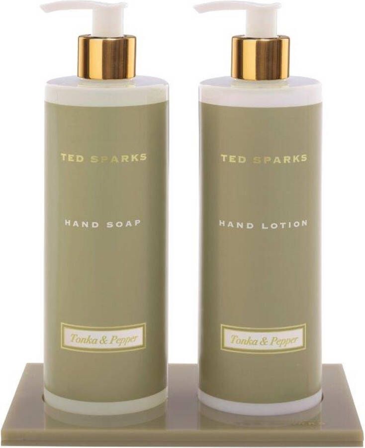 Ted Sparks Handverzorging Geschenkset Handzeep & Handlotion Tonka & Pepper
