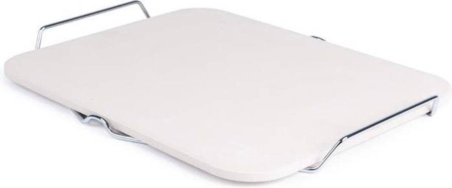 Teddington Eddingtons Pizzasteen met Metalen Houder 30 5x38cm