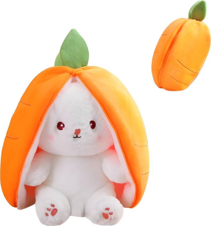 Teedz Konijn Knuffel Pluche Opvouwbaar Wortel Met rits Kleurrijk Schattig Decoratie Speelgoed Jongens Meisjes