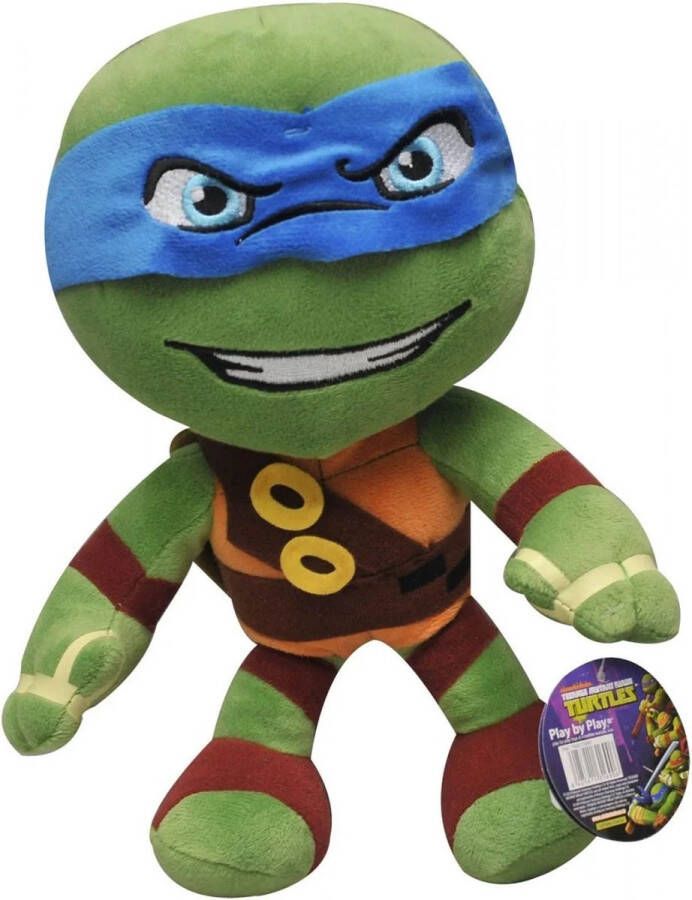 Teenage Mutant Ninja Turtles Leonardo (Blauw) Pluche Knuffel 30 cm {Nickelodeon Plush Toy Speelgoed knuffeldier knuffelpop voor kinderen jongens meisjes Michelangelo Leonardo Donatello Raphael}