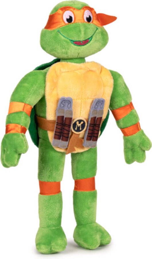 Teenage Mutant Ninja Turtles Michelangelo (Oranje) Pluche Knuffel 32 cm [Nickelodeon Plush Toy Speelgoed knuffeldier knuffelpop voor kinderen jongens meisjes Michelangelo Leonardo Donatello Raphael]