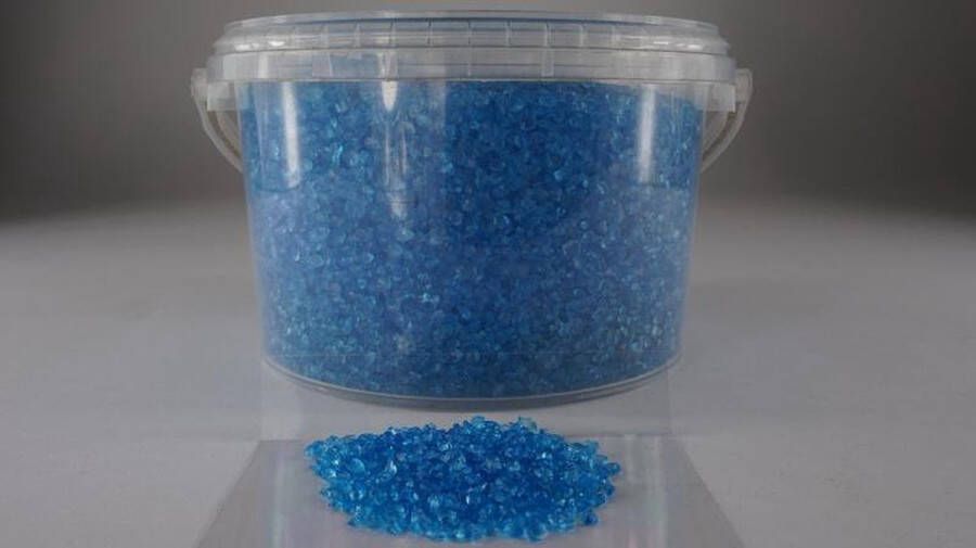 Teeninga Palmen Bloemisterij Vulmateriaal Emmer Glas Donkerblauw 2-4mm 2 5ltr
