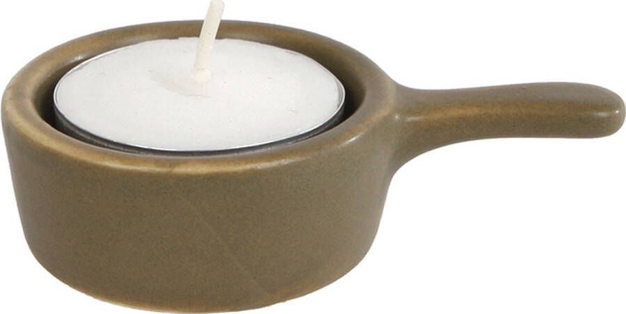 Teeninga Palmen Sfeerlichten Theelichth cup Beige Aardewerk 8x5x2cm