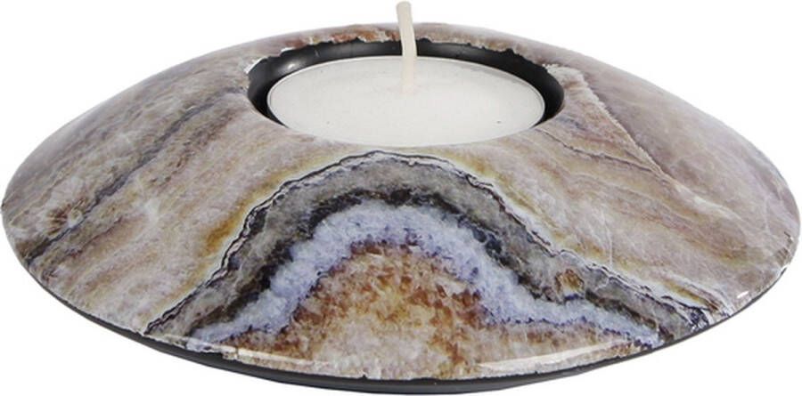 Teeninga Palmen Sfeerlichten Theelichth marble Metaal 12x12x3 5cm