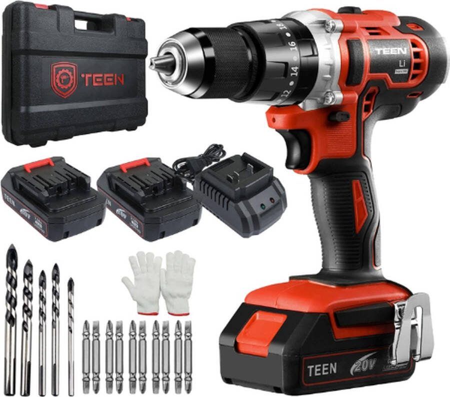 TEENO Boormachine Pro Boormachine Set Boormachines Met Accu Boormachines Boormachine Met Accu Schroefboormachine