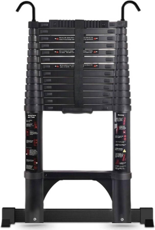 Teenza Telescoopladder 4.7 Meter Telescopische Vouwladder Telescopische Ladder Inklapbaar Soft Close Verstelbaar