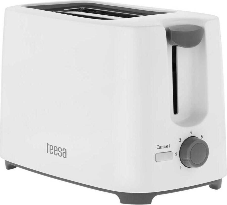 Teesa broodrooster voor 2 sneetjes brood 700 Watt wit TSA3301