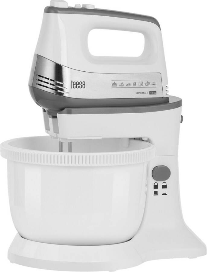 Teesa Handmixer met Roterende Mengkom 500 Watt TSA3548 Elektrische Handmixer Keukenmixer