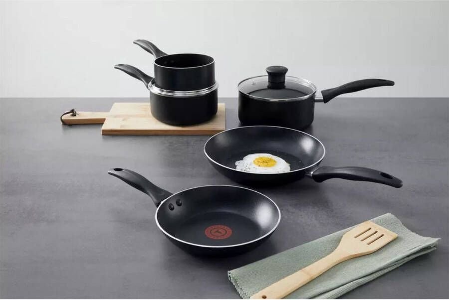 Tefal Bistro pannenset 5 delig zwart niet voor inductie