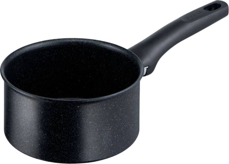 Tefal Black Stone Duurzaam Steelpan van 16 cm Geschikt Voor Alle Warmtebronnen Gecoat met de Elementen van Black Stone Vpoor een langere Levensduur