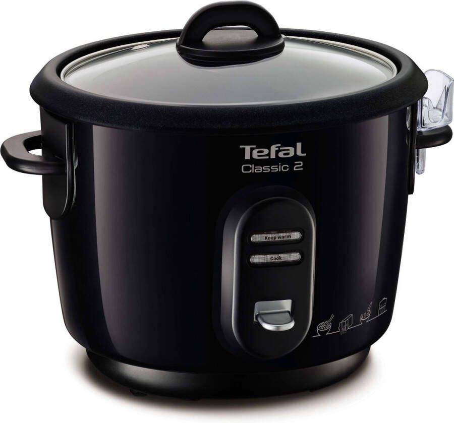 Tefal Classic Zwart RK1028 Rijstkoker Warmhoudfunctie Anti-aanbaklaag 1 liter Zwart