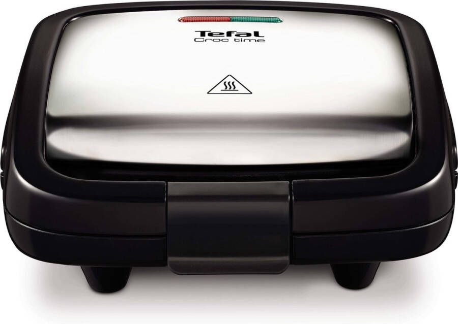 Tefal Croc Time SM193D Tosti ijzer Anti-aanbaklaag 700 W RVS