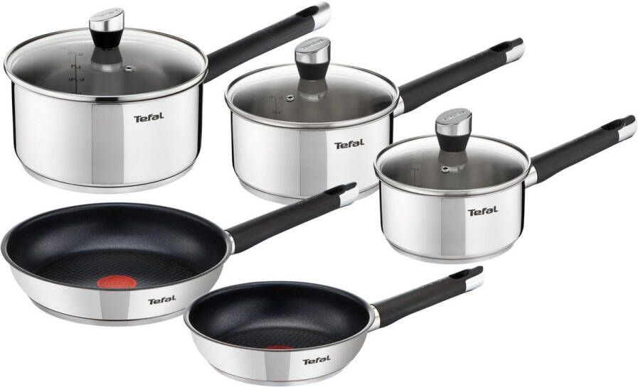 Tefal E823S524 EMOTION INOX 5-delige inductiekookpannenset Alle kookplaten inclusief inductie