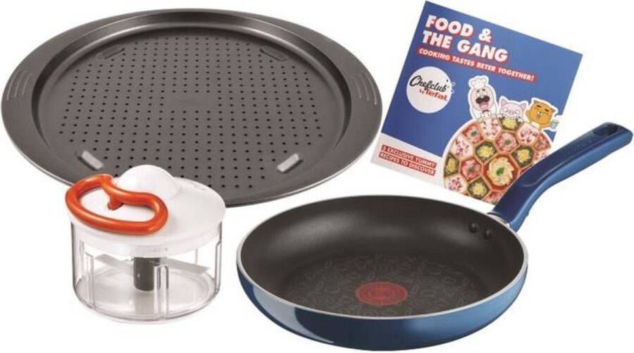 Tefal G805S304 Chefclub Koekenpan 24 Cm + Hakmolen + Pizzaplaat