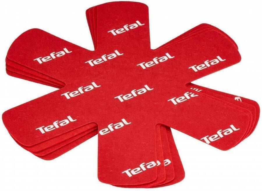 Tefal K2203004 panbeschermers 38 x 36 x 1 cm rood 4 stuks