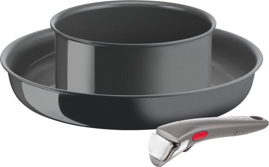 Tefal Ingenio L2609302 3-delige koekenpannenset 28 18 cm afneembaar handvat keramisch