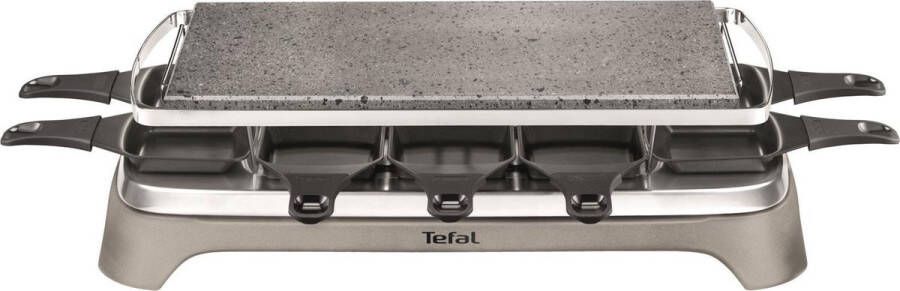 Tefal Raclette PR457B Pierrade voor maximaal 10 personen grillplaat van steen inclusief krabber afneembare kabel pannetje geschikt voor de vaatwasser