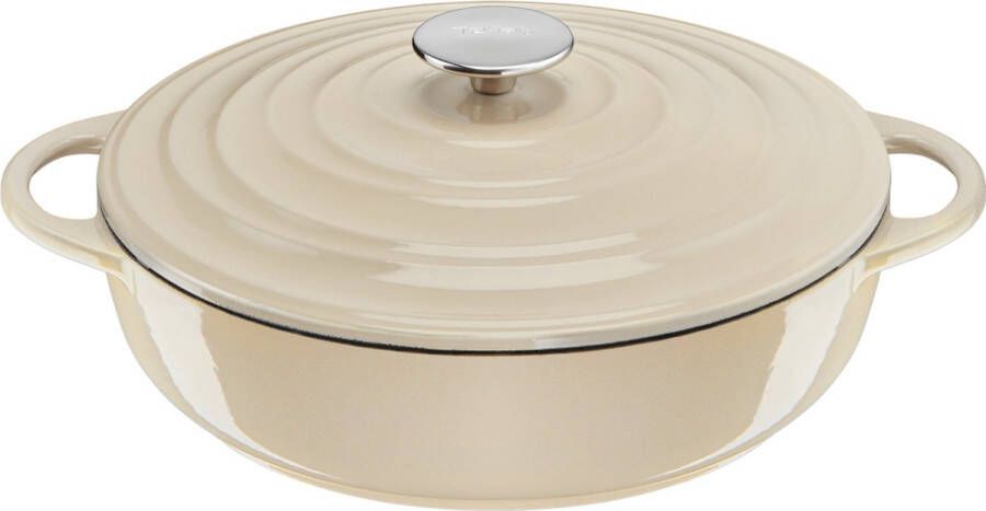 Tefal LOV lage braadpan 3.8L Ø28 cm Beige