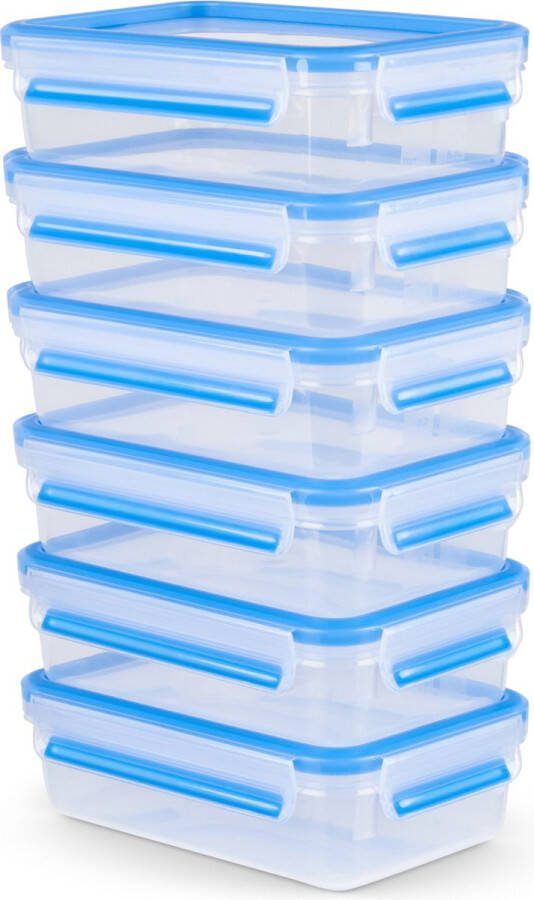 Tefal MasterSeal Fresh Vershouddoos 6-delige mealprep set 6x 0.8L Blauw