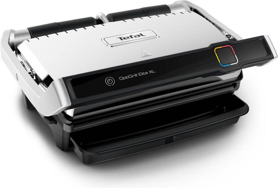 Tefal OptiGrill Elite XL GC760D Contactgrill Groot grilloppervlak 16 automatische kookprogramma s 2200W RVS