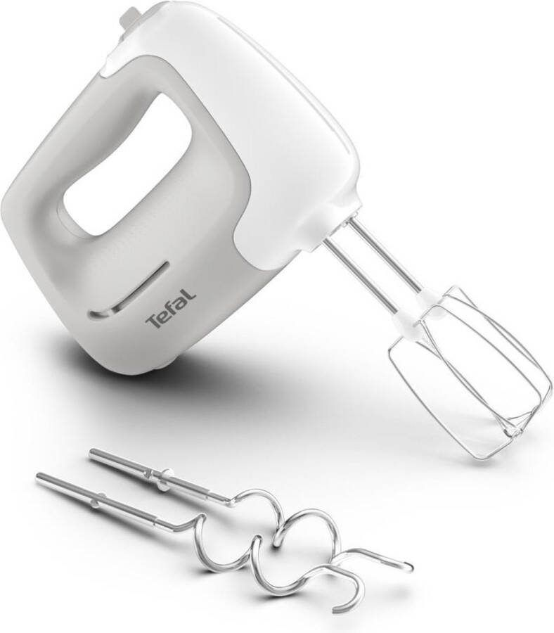 Tefal Handmixer HT450B Prep'Mix 5 snelheden 2 garde en 2 deeghaken van edelstaal veelzijdig ergonomisch design vaatwasserbestendige accessoires