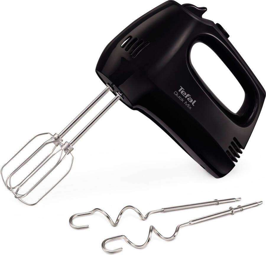 Tefal Quick Mix Handmixer met Deeghaken en Gardes HT3108 300W Zwart