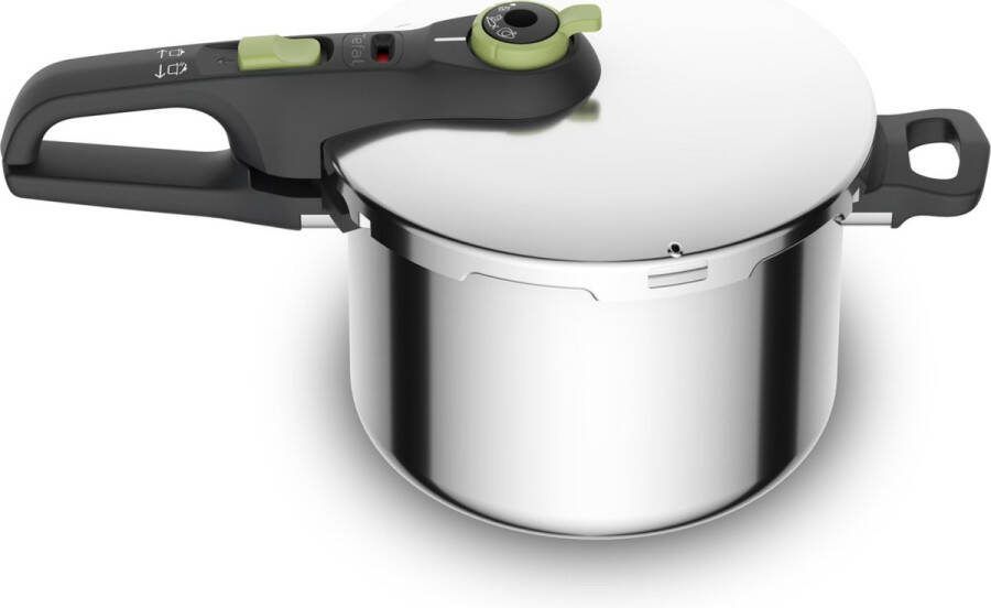 Tefal Secure 5 Trendy P25807 Snelkookpan 6 liter met stoommand