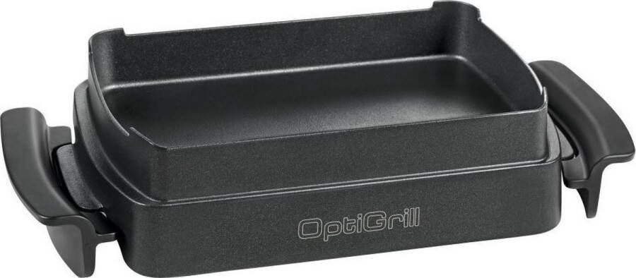 Tefal Bakinzet XA7258 Snacking & Baking voor de OptiGrill Accessoires voor OptiGrill+ en OptiGrill elite GC714 GC712 GC730 GC750D persgietaluminium antiaanbak gecoat warmte-geïsoleerde grepen geschikt voor de vaatwasser (set 1-delig)