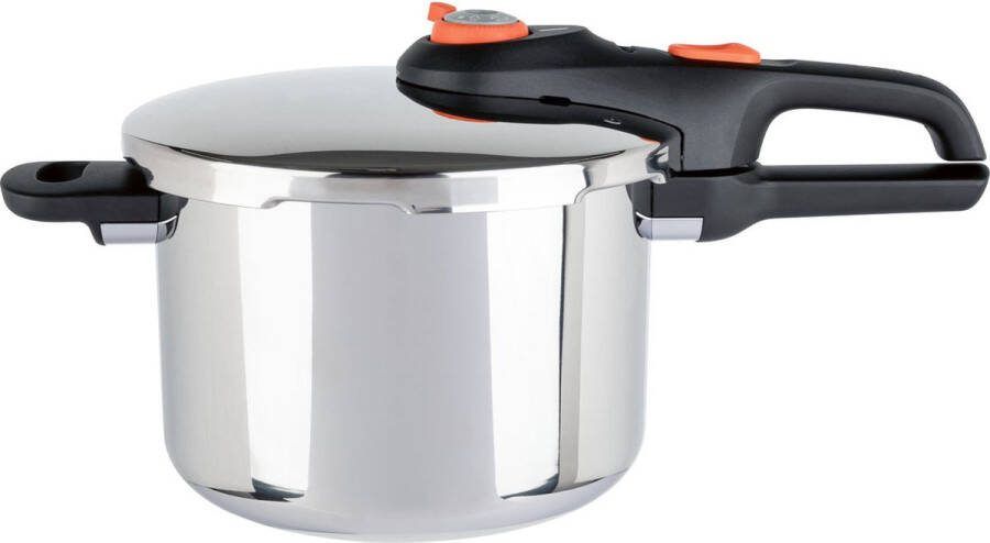 Tefal Snelkookpan Secure Click P2530756 6L Secure 5-beveiligingssysteem met 2-traps kookregelaar