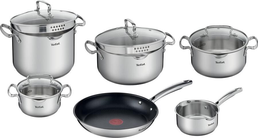 Tefal Duetto Pannenset 6-delig met deksels Inductie