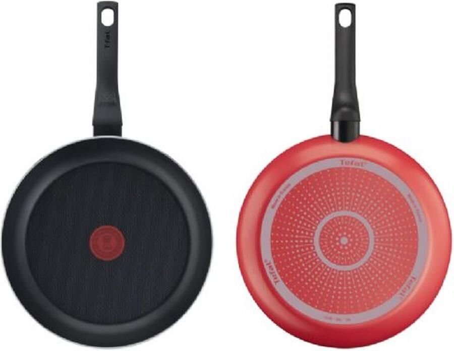 Tefal koekenpan Easy Cook & Clean aluminium (1 stuk) aluminium antiaanbaklaag thermosignaal alle soorten fornuizen behalve inductie