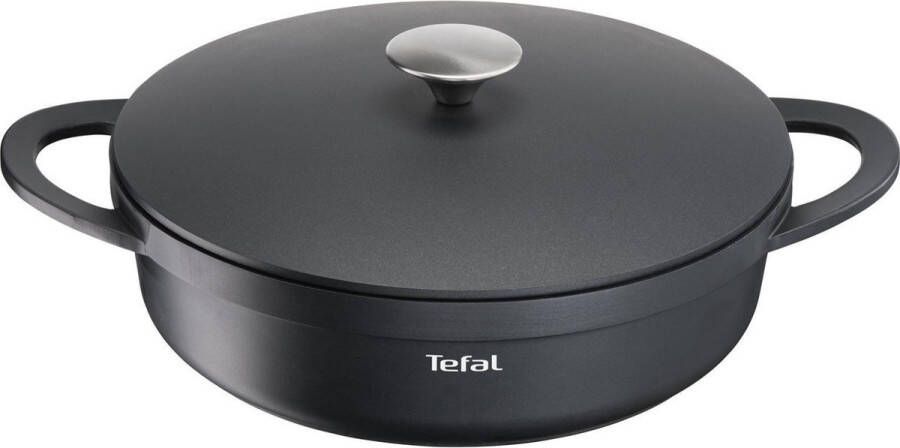 Tefal E21872 Trattoria hapjespan 28cm + deksel Pan Zwart
