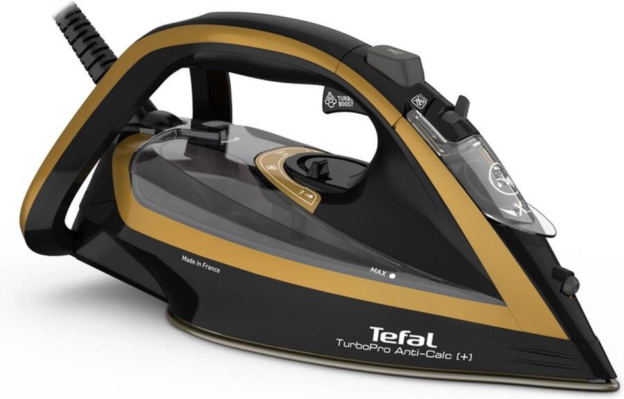 Tefal Stoomstrijkijzer FV5696 Turbo Pro Anti-Calc+ Anti-kalk-collector verticale stoomfunctie uitstekende strijkzool eco-functie