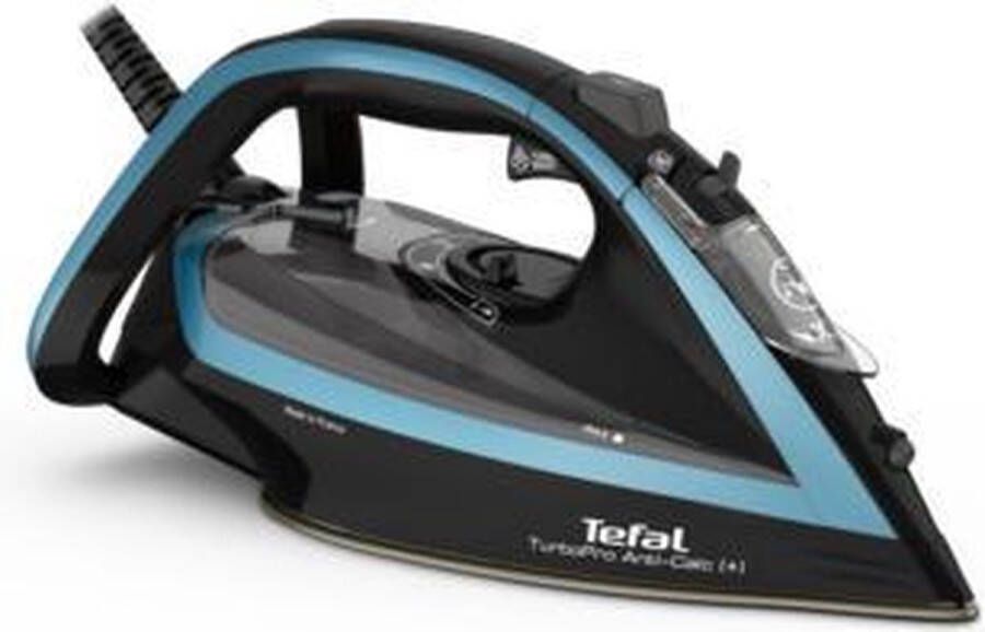 Tefal TurboPro FV5695E1 strijkijzer Droog- & stoomstrijkijzer Durilium AirGlide Autoclean soleplate 3000 W Zwart Blauw