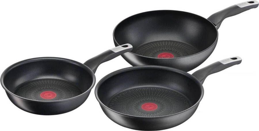 Tefal G25591 Koekenpannen set 24 28cm + wokpan 28 Unlimited GEKHI Pan