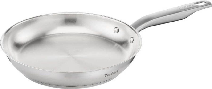 Tefal E49204 Koekenpan 24 cm (zonder coating) Pan Zilver